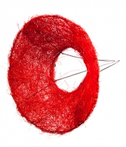 Изображение товара Каркас флористический 15см сизаль красный